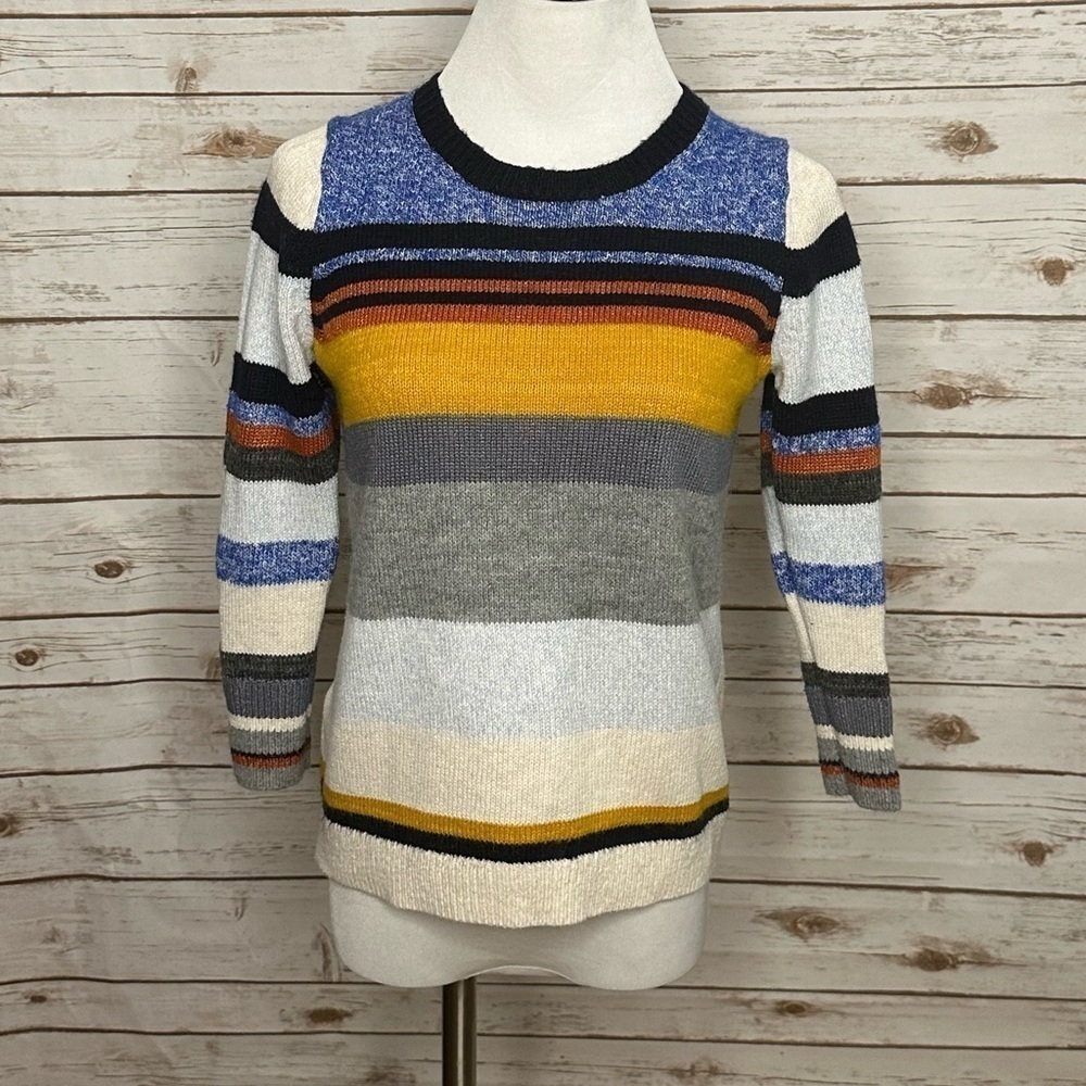 LOFT striped crewneck sweater
